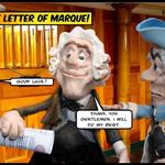 Sir Winthrop Finch receives his Letter of Marque.